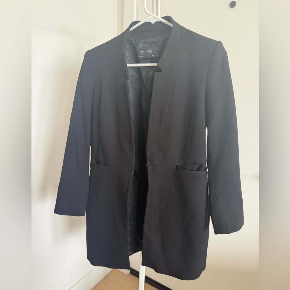 Zara Black Blazer Professional Suit Jacket